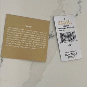 MICHAEL KORS Ludlow Shoulder Bag Signature Jacquard and Leather new with tags